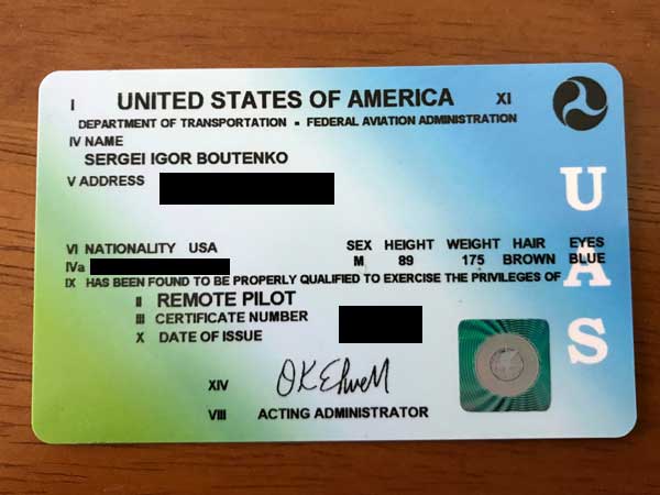 commercial drone pilot license exam